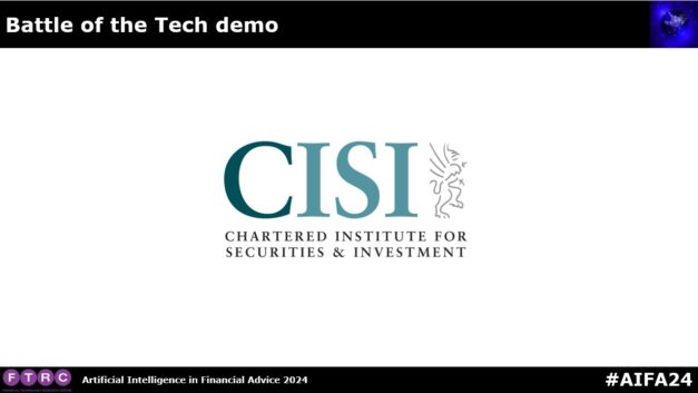 ARTIFICIAL INTELLIGENCE IN FINANCIAL ADVICE (AIFA) Demo – CISI